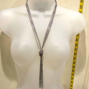 Stein Mart Chic Silver Tassel Necklace